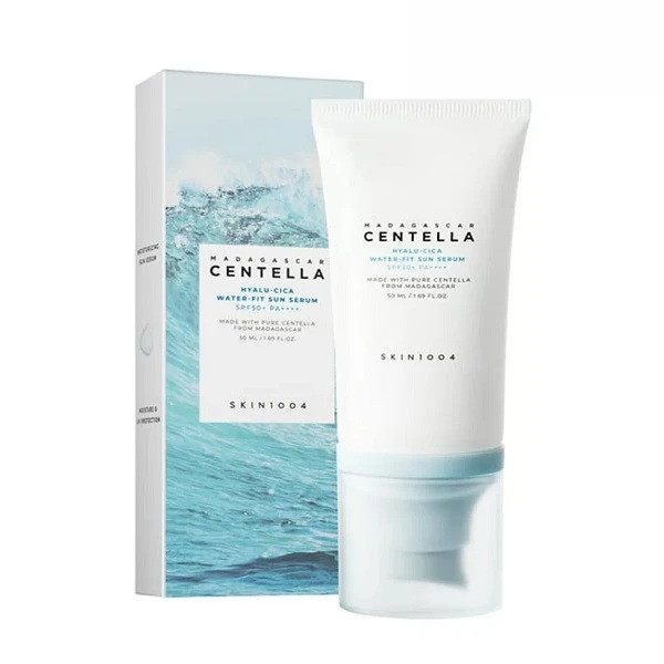 کرم ضد آفتاب بدون رنگ سنتلا SPF 50 مدل Water Fit Sun Serum مناسب پوستهای نرمال، حساس و خشک حجم 50 میلیلیتر