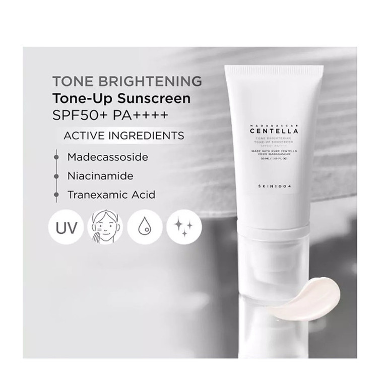 کرم ضد آفتاب سنتلا SPF 50 مدل Tone-Up Sunscreen مناسب پوستهای حساس حجم 50 میلیلیتر