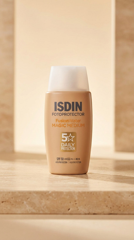 ضدآفتاب فیوژن واتر رنگی ایزدین مجیک مدیوم SPF 50