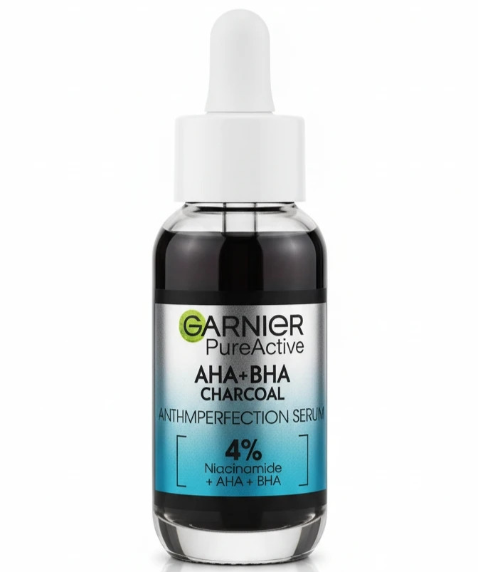 سرم ضدجوش و لایهبردار گارنیر Pure Active | AHA+BHA+Charcoal