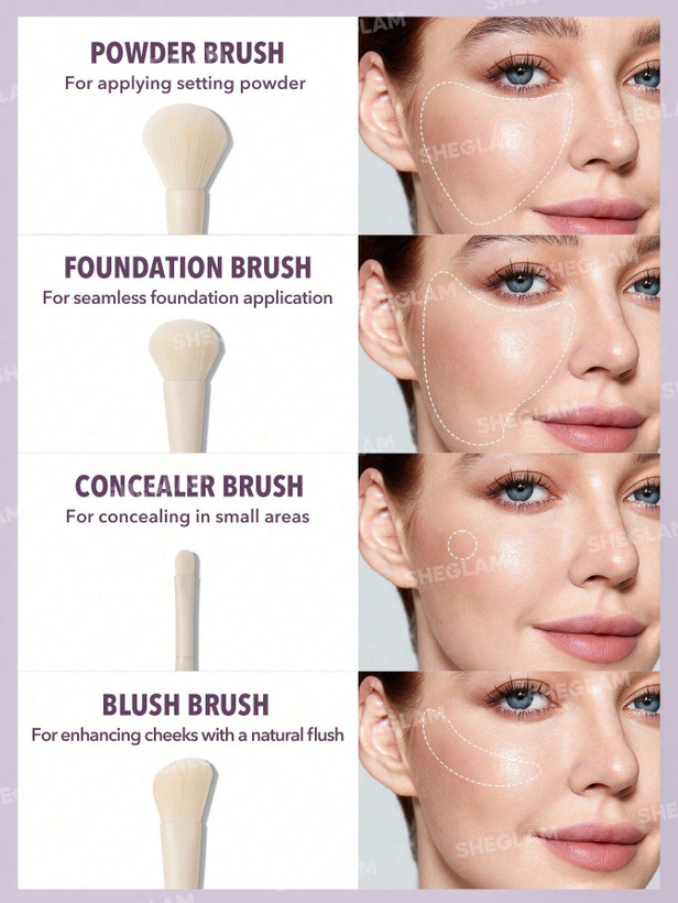 ست براش ۸ عددی شیگلم (برس تیکه) مدل Pro Core Brush kit