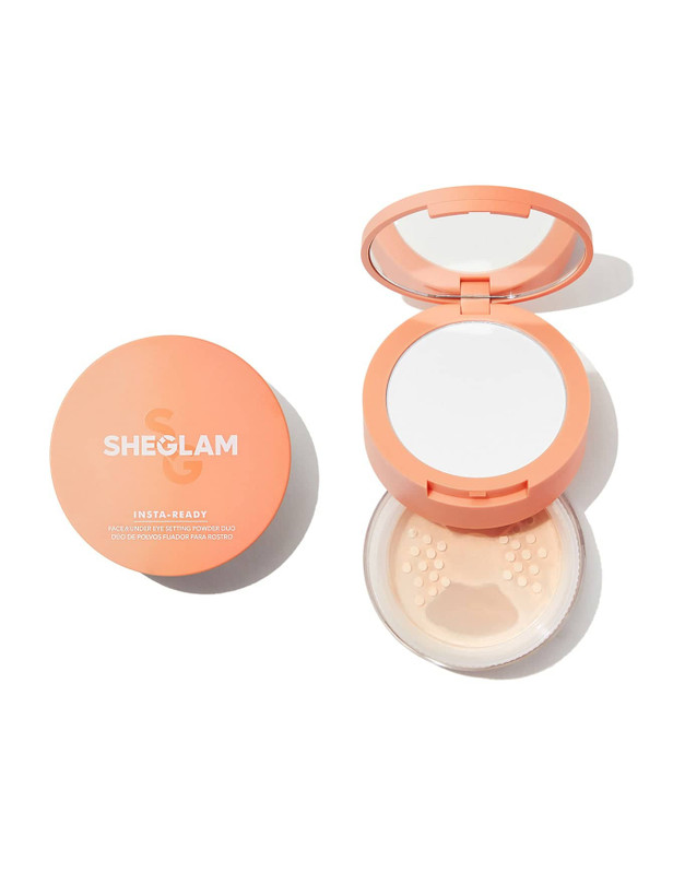 پودر فیکس دو منظور شیگلم (دو کاره صورت و زیر چشم) مدل Insta-Ready Face & Under Eye Setting Powder Duo