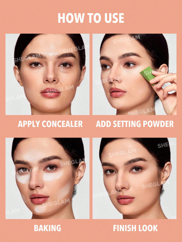 پودر فیکس دو منظور شیگلم (دو کاره صورت و زیر چشم) مدل Insta-Ready Face & Under Eye Setting Powder Duo
