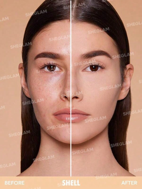 پنکک کرم پودری مات فول کاور شیگلم مدل Skin-Focus High Coverage Powder Foundation