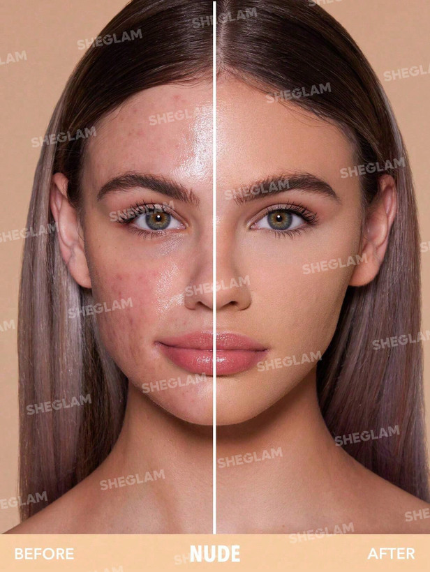 پنکک کرم پودری مات فول کاور شیگلم مدل Skin-Focus High Coverage Powder Foundation