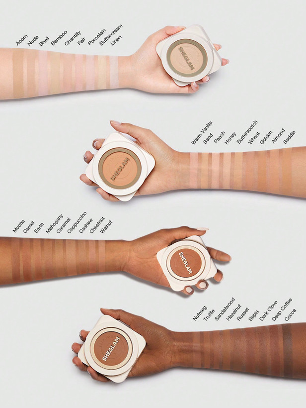 پنکک کرم پودری مات فول کاور شیگلم مدل Skin-Focus High Coverage Powder Foundation