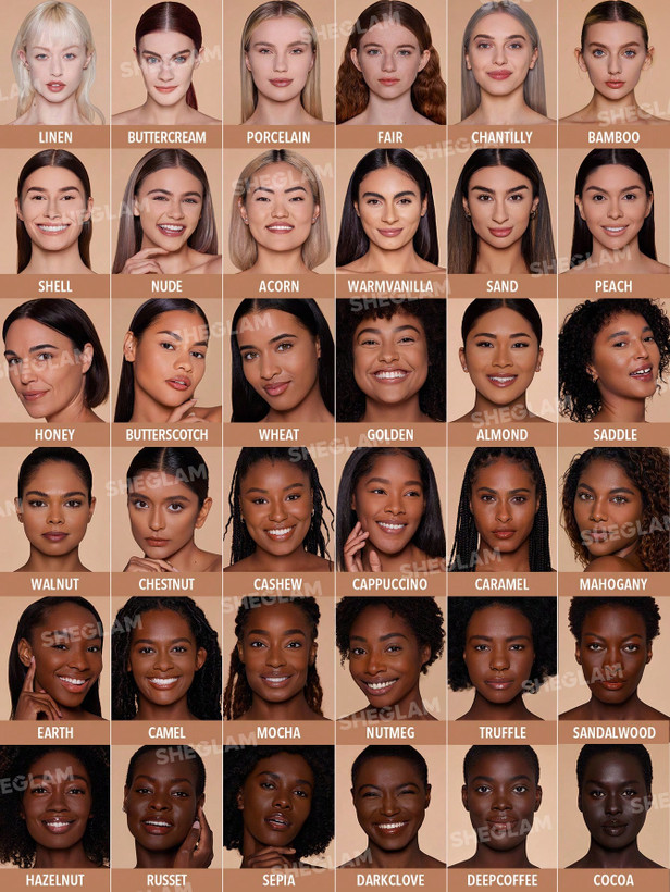 پنکک کرم پودری مات فول کاور شیگلم مدل Skin-Focus High Coverage Powder Foundation